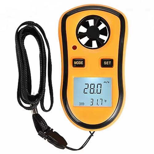 Handheld Digital Anemometer with Temperature Display - Acoustic Testing Pro