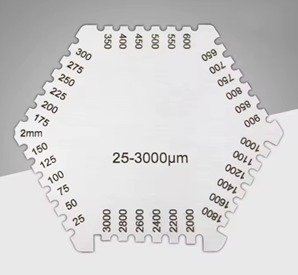 Wet Film Comb Stainless Steel Thickness Gauge - Acoustic Testing Pro