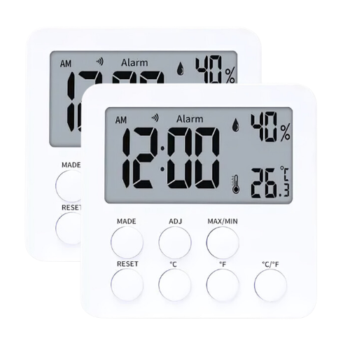 Acoustic Testing Pro Thermometer Hygrometer with Alarm Clock