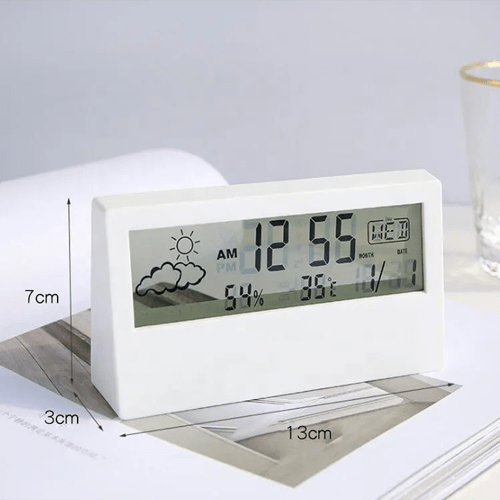 Acoustic Testing Pro Temperature Hygrometer With Clock