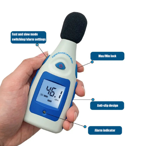 Digital Sound Level Meter with 30–130dB Range and LCD Display - Acoustic Testing Pro 