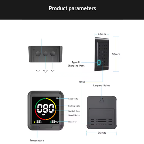 ACTPASLM-433-1.png Digital Noise Detector with LCD Screen and Temperature Humidity Sensor - Acoustic Testing Pro