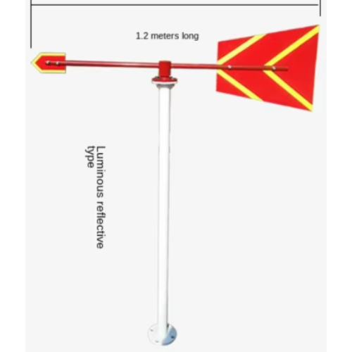 Customizable Mechanical Anemometer, Wind direction vane with Galvanized Bracket - Acoustic Testing Pro