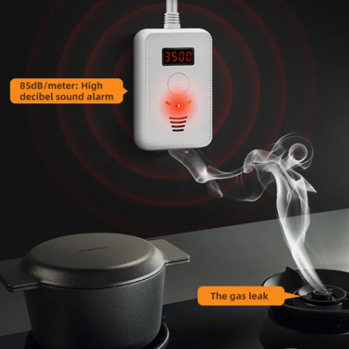 Gas Leak Sensor LCD Display Screen Combustible Gas Alarm Detector - Acoustic Testing Pro