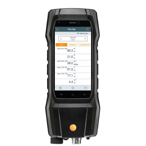 Smart-Touch Combustion Analyzer with Advanced Sensor Protection - Acoustic Testing Pro