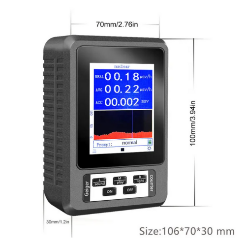 Acoustic Testing Pro Portable Digital Radioactive Nuclear Radiation Detector