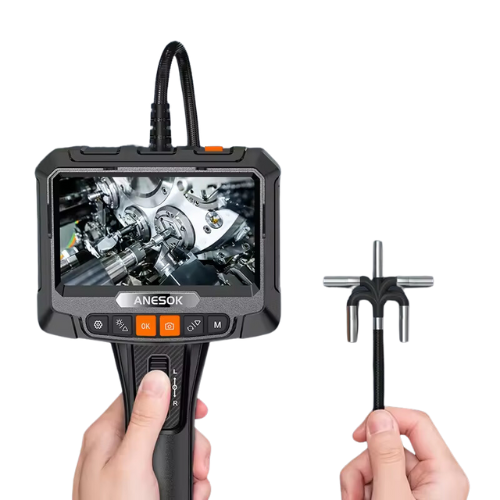 Acoustic Testing Pro Dual-Lens 360 Degrees Industrial Steerable Endoscope - High-Definition Camera