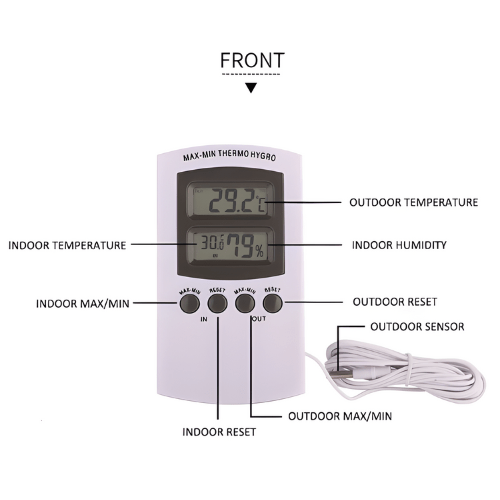 Acoustic Testing Pro Digital Indoor Thermometer Hygrometer