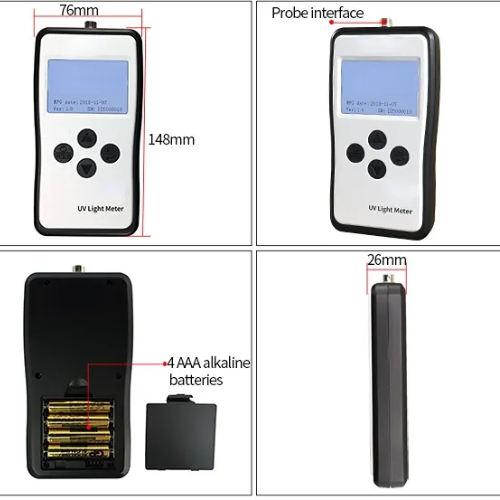 UV Light Meter Host with Intelligent Probe Matching for UVA, UVB, UVC - Acoustic Testing Pro
