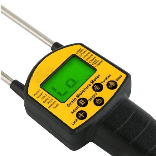 Digital Grain Moisture Meter Tester for 14 Grains with LCD Backlight - Acoustic Testing Pro