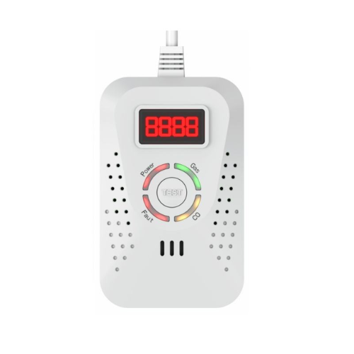 Dual Sensor Carbon Monoxide CH4 Gas Leak Detector with Alarm Valve Control - Acoustic Testing Pro 
