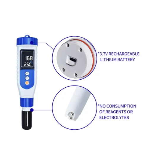 Acoustic Testing Pro Blue with White Ozone Dissolved PH Tester