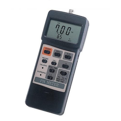 Handheld pH and Redox Meter with Temperature Measurement and Dual LCD Display Acoustic Testing Pro