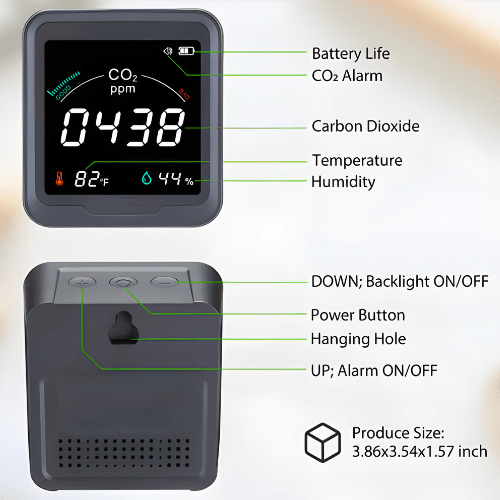 Acoustic Testing Pro Air Quality Relative Humidity CO2 Meter
