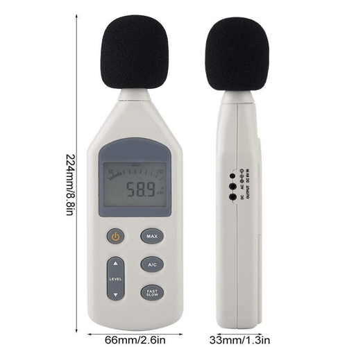 Acoustic Testing Pro LCD Display Handheld Sound Level Noise Meter