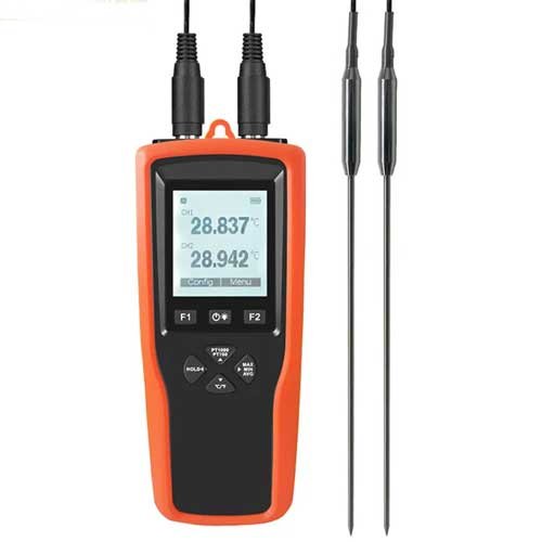 Acoustic Testing Pro Ultra High Accuracy Thermometer Data Logger with Two Channels