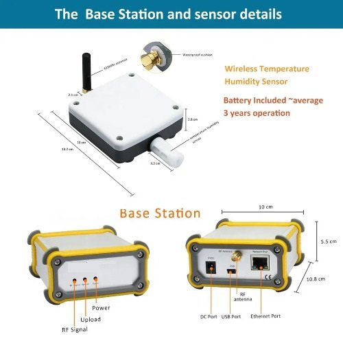 Acoustic Testing Pro Wireless Temperature Humidity Sensor Smart Data Logger