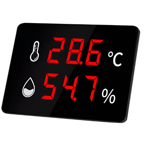 Temperature Humidity Data Logger with Built-in Probe & Large LED Display - Acoustic Testing Pro
