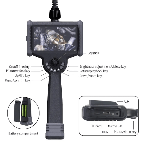 Acoustic Testing Pro Industrial Videoscope Optical Articulation