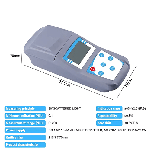 Acoustic Testing Pro Electronic Portable Turbidimeter