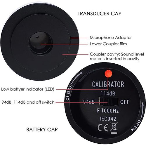 Acoustic Testing Pro Sound Level Calibrator Microphone Calibrator