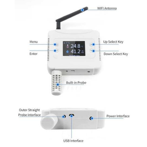 Acoustic Testing Pro High Precision Digital Thermometer Hygrometer with Wireless Temperature and Humidity Sensors