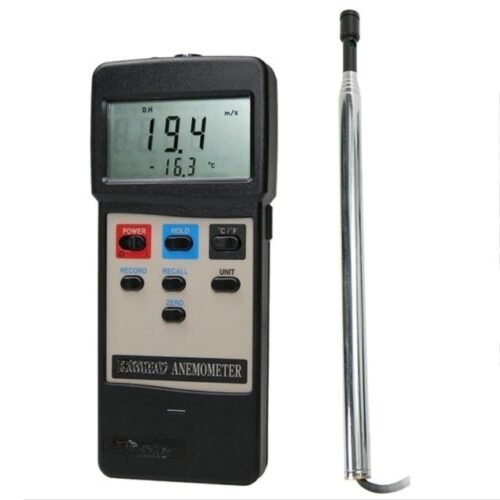High-Precision Anemometer with Temperature Sensor - Acoustic Testing Pro