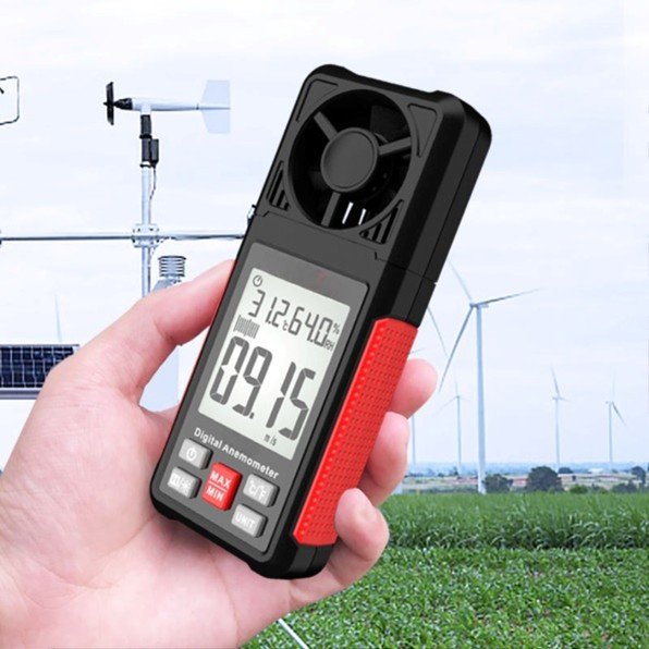 Portable Digital Anemometer with IP65 Weather Protection - Acoustic Testing Pro
