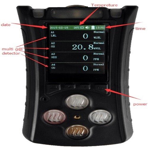 Acoustic Testing Pro Portable Multi Gas Detector 4 Gases Meter Tester Analyze