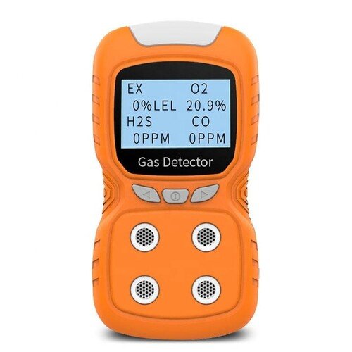 Acoustic Testing Pro Portable Multi Gas Detector 4 Gas Monitor with Micro Clip