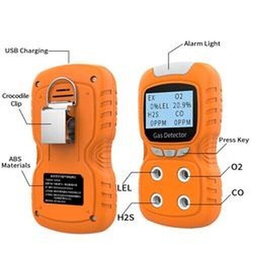 Acoustic Testing Pro Portable Multi Gas Detector 4 Gas Monitor with Micro Clip