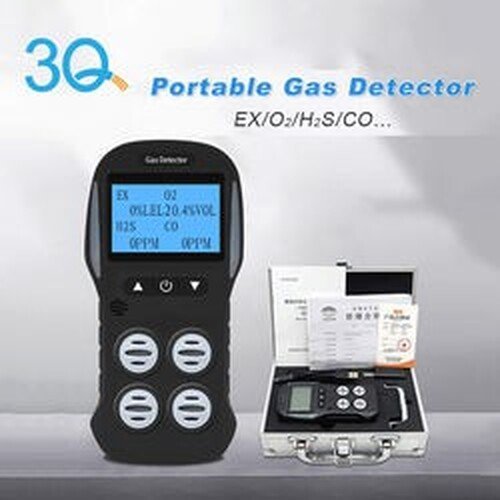 Acoustic Testing Pro Portable Multi Gas Detector Monitor Rechargeable 4 In 1 Gas Meter Tester Analyze