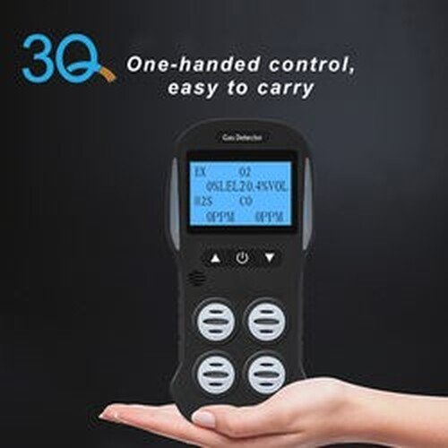 Acoustic Testing Pro Portable Multi Gas Detector Monitor Rechargeable 4 In 1 Gas Meter Tester Analyze